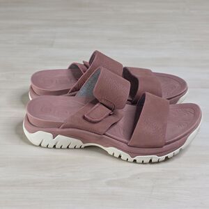 Bionica Nisha Sandals Size 6.5 Desert Rose Leather Comfort Slip On Casual Shoes